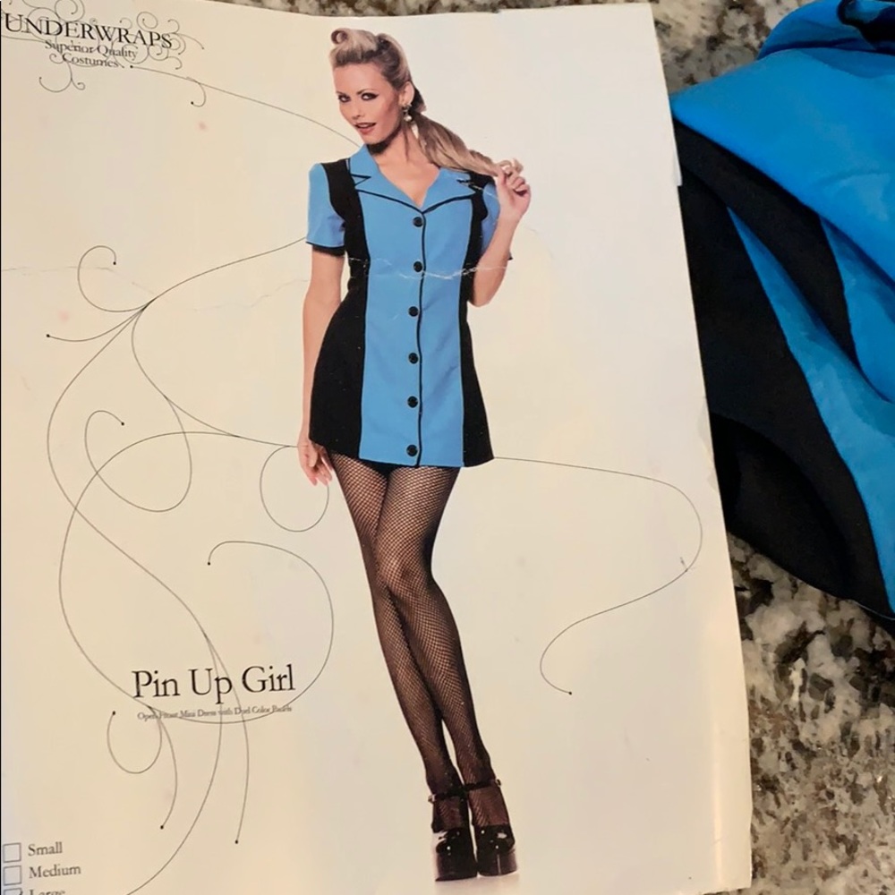 Pin up girl. Costume. Halloween